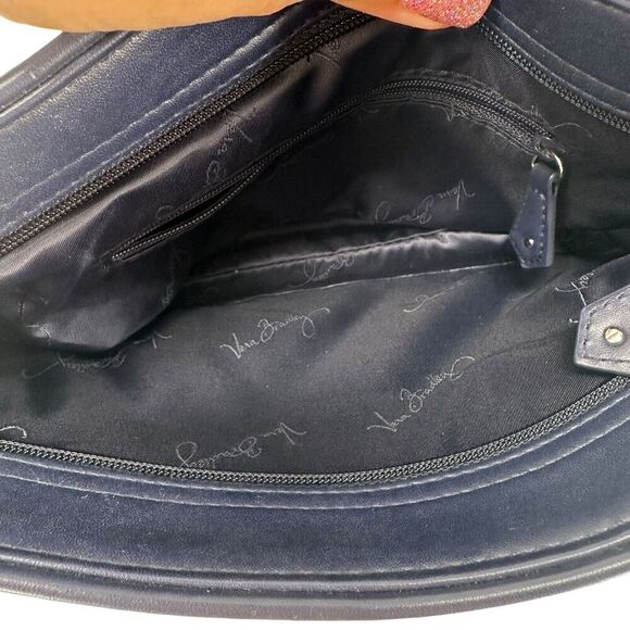 Vera Bradley Marrakesh Motifs Trapeze Crossbody Navy Blue Bohemian Quilted Purse - Picture 7 of 9